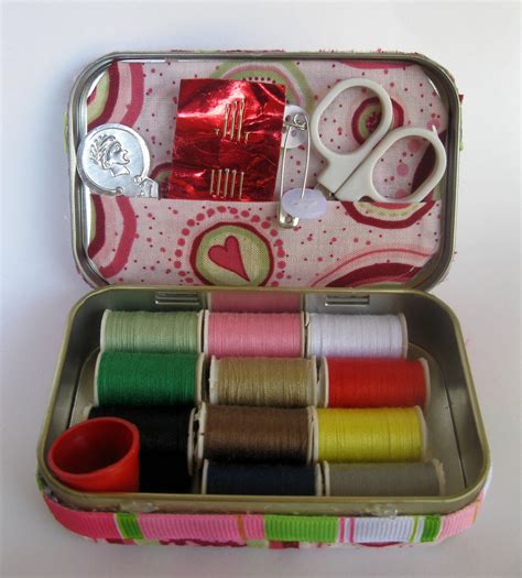 empty metal sewing box